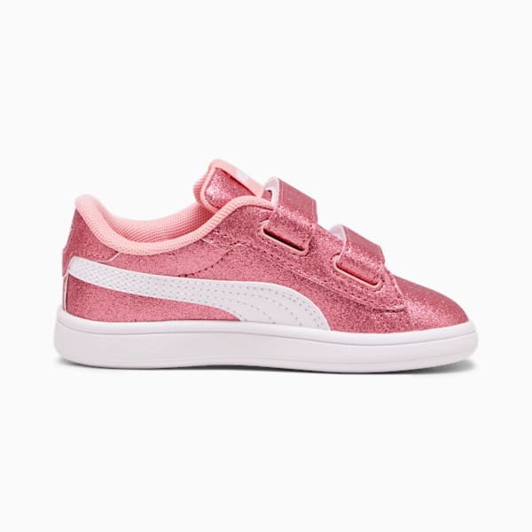 PUMA Smash 3.0 Glitz Glam Toddlers' Sneakers, Peach Smoothie-PUMA White, extralarge-GBR