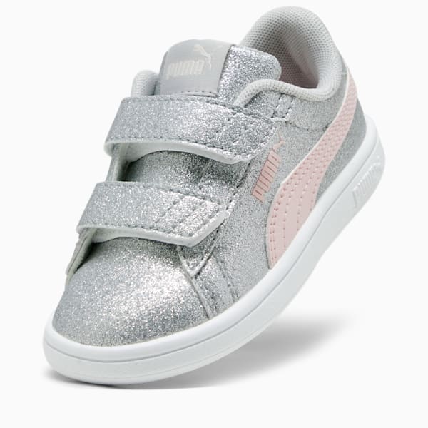PUMA Smash 3.0 Glitz Glam Toddlers' Sneakers, Glacial Gray-Frosty Pink, extralarge-GBR