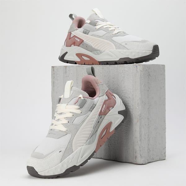 RS-Trck New Horizon Unisex Sneakers, Glacial Gray-Matte Rose Gold, extralarge-IND