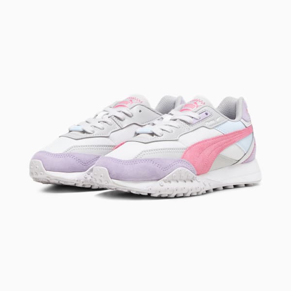 Tenis Blktop Rider BTS para adolescentes, Feather Gray-Strawberry Burst, extralarge