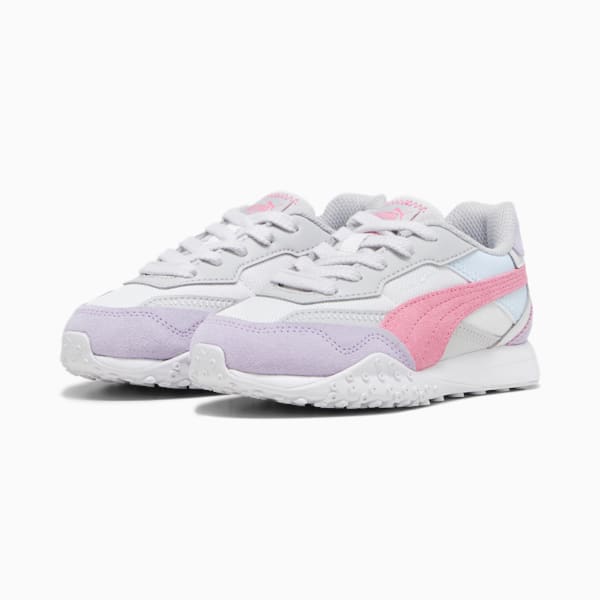 Tenis deportivos para niños Blktop Rider BTS, Feather Gray-Strawberry Burst, extralarge