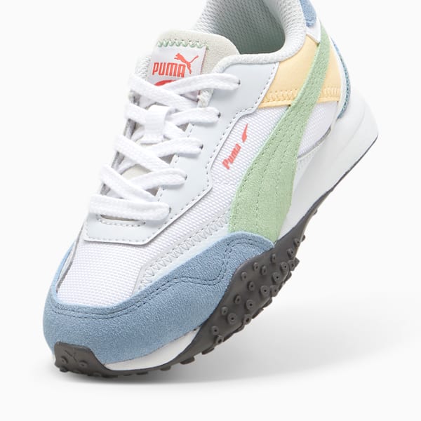 Tenis deportivos para niños Blktop Rider BTS, PUMA White-Pure Green-Zen Blue, extralarge