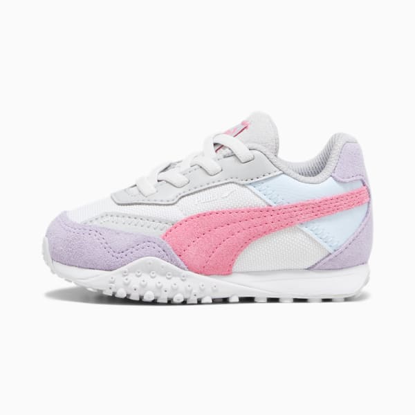 Tenis para bebés Blktop Rider BTS, Feather Gray-Strawberry Burst, extralarge