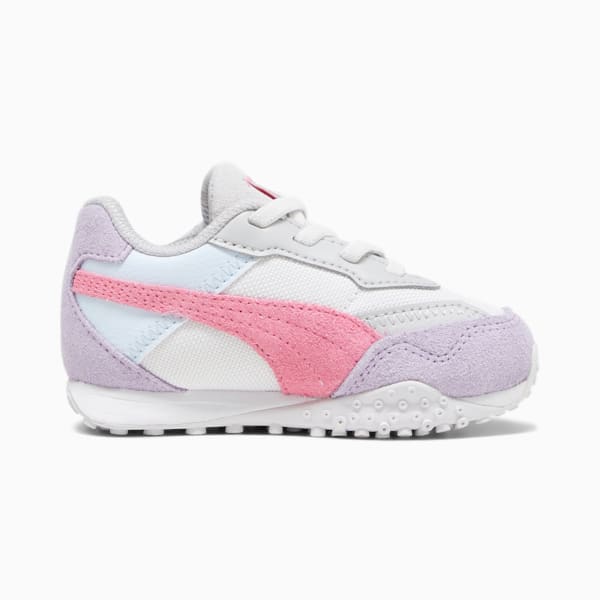 Tenis para bebés Blktop Rider BTS, Feather Gray-Strawberry Burst, extralarge