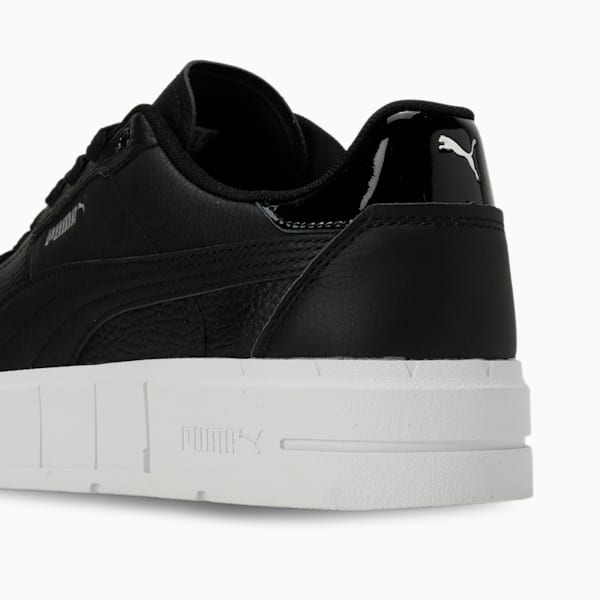 PUMA Cali Court Patent Women's Sneakers, PUMA Black-PUMA White, extralarge-IND