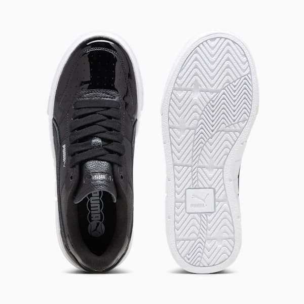 PUMA Cali Court Patent Women's Sneakers, PUMA Black-PUMA White, extralarge-GBR