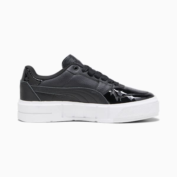 PUMA Cali Court Patent Women's Sneakers, PUMA Black-PUMA White, extralarge-IND