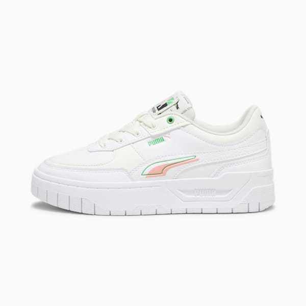 Cali Dream Brand Love Women's Sneakers, PUMA White-Peach Smoothie, extralarge-IND