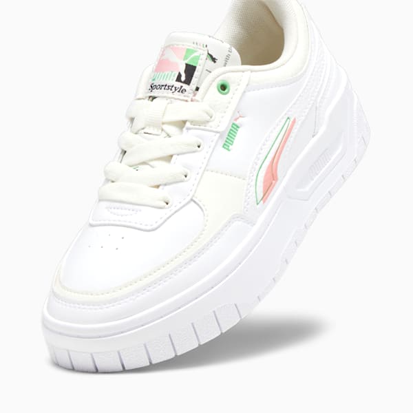 Cali Dream Brand Love Women's Sneakers, PUMA White-Peach Smoothie, extralarge-IND