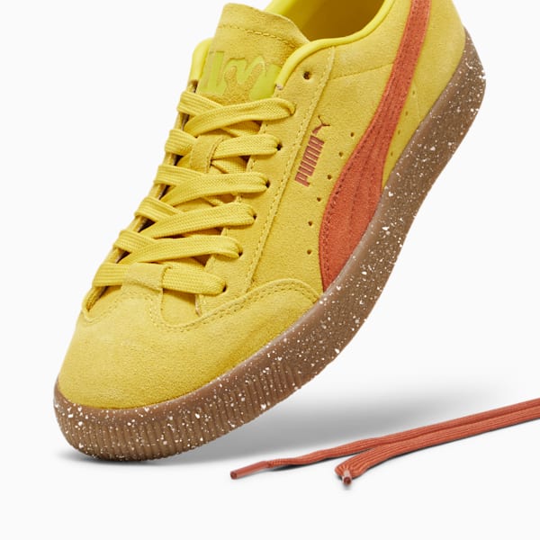 Tenis casual PUMA x PERKS AND MINI Suede VTG para hombre, PUMA Black-Fresh Pear, extralarge