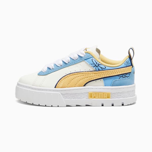 キッズ ガールズ PUMA x スマーフ メイズ スニーカー 17-21cm, Warm White-Flaxen, extralarge-JPN