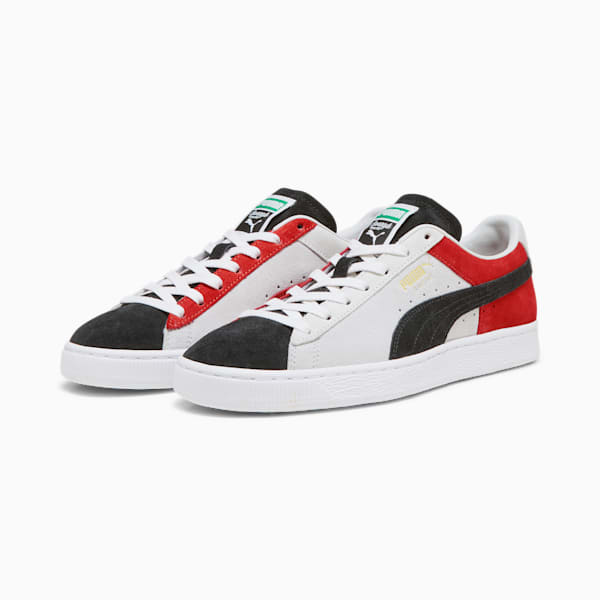 Tenis deportivos Suede Iconix 23 para hombre, Cool Light Gray-For All Time Red, extralarge
