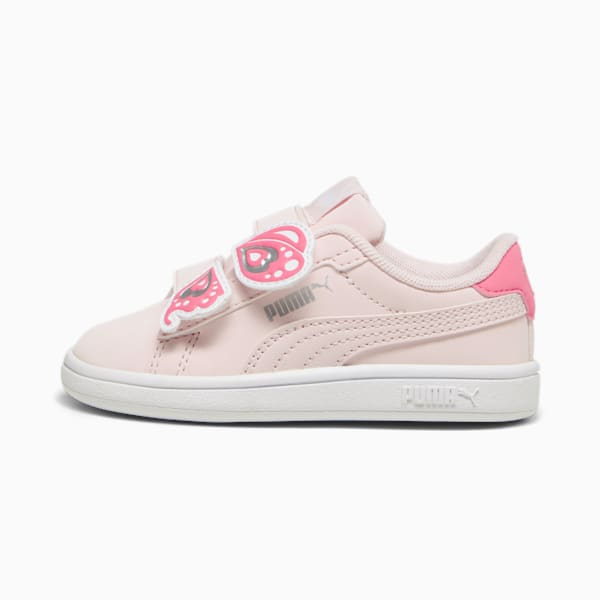 PUMA Smash 3.0 Butterfly Toddlers' Sneakers, Frosty Pink-Strawberry Burst-PUMA White-PUMA Silver, extralarge