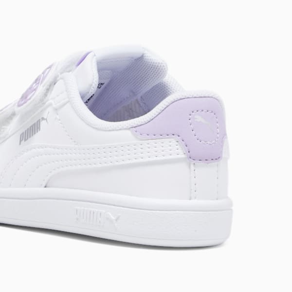 PUMA Smash 3.0 Butterfly Toddlers' Sneakers, PUMA White-Vivid Violet-PUMA Silver, extralarge