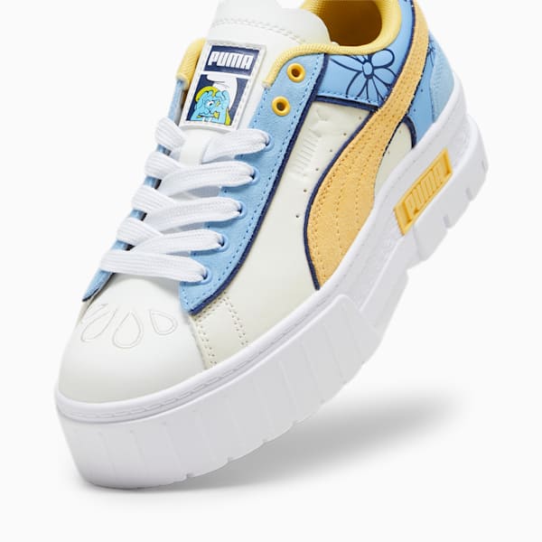 PUMA x THE SMURFS Mayze Women's Sneakers, Warm White-Flaxen, extralarge-IND