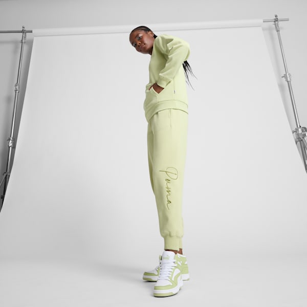 Tenis para mujer PUMA Rebound LayUp SL, PUMA White-Pistachio Green-Calming Green, extralarge