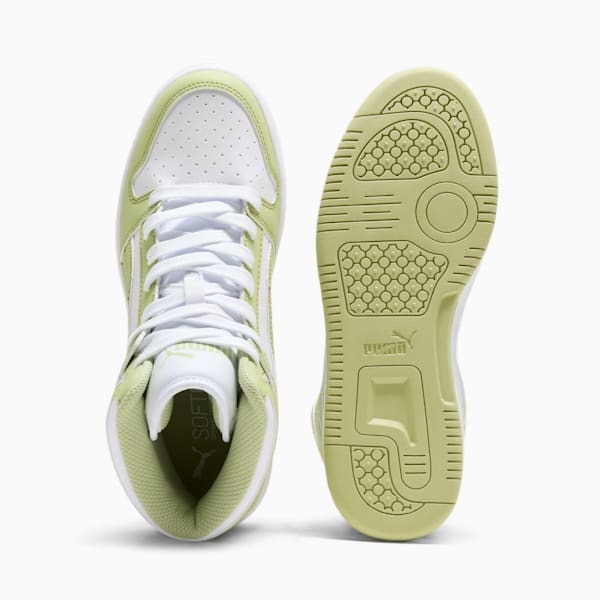 PUMA Rebound LayUP SL Women's Sneakers, PUMA White-Pistachio Green-Calming Green, extralarge