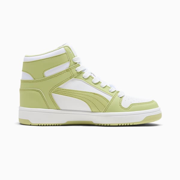 Tenis para mujer PUMA Rebound LayUp SL, PUMA White-Pistachio Green-Calming Green, extralarge