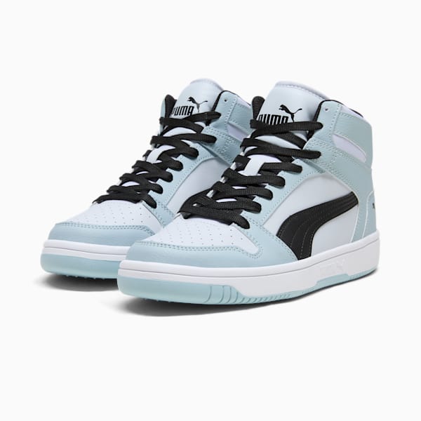 PUMA Rebound LayUP SL Women's Sneakers, Silver Mist-PUMA Black-Frosted Dew, extralarge