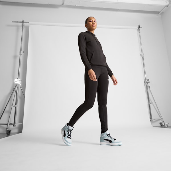 PUMA Rebound LayUP SL Women's Sneakers, Silver Mist-PUMA Black-Frosted Dew, extralarge