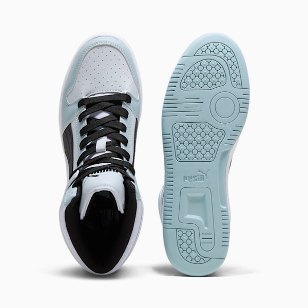 PUMA Rebound LayUP SL Women's Sneakers, Silver Mist-PUMA Black-Frosted Dew, extralarge