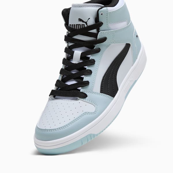 PUMA Rebound LayUP SL Women's Sneakers, Silver Mist-PUMA Black-Frosted Dew, extralarge