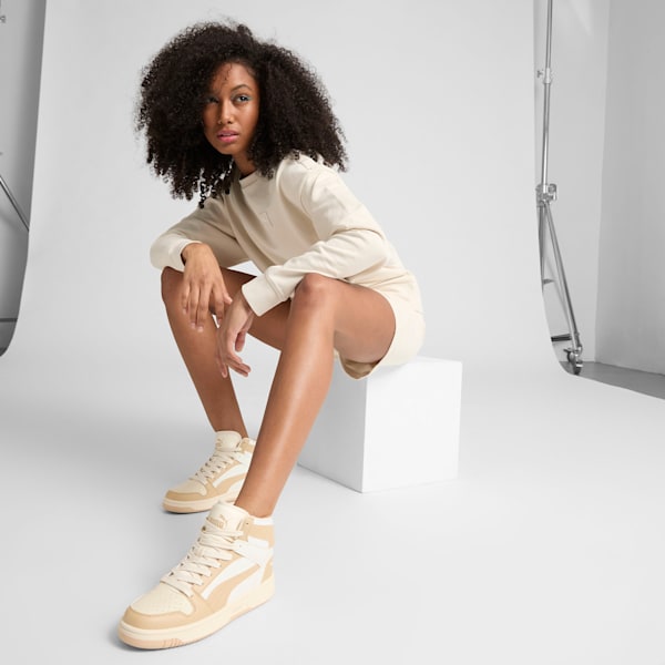 Sneakers PUMA Rebound LayUp Femme, Warm White-Light Sand-Sugared Almond, extralarge