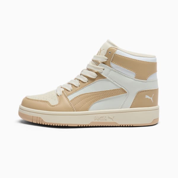 Tenis para mujer PUMA Rebound LayUp SL, Warm White-Light Sand-Sugared Almond, extralarge