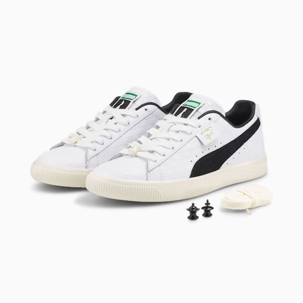 Clyde Chess Sneakers, PUMA White-PUMA Black