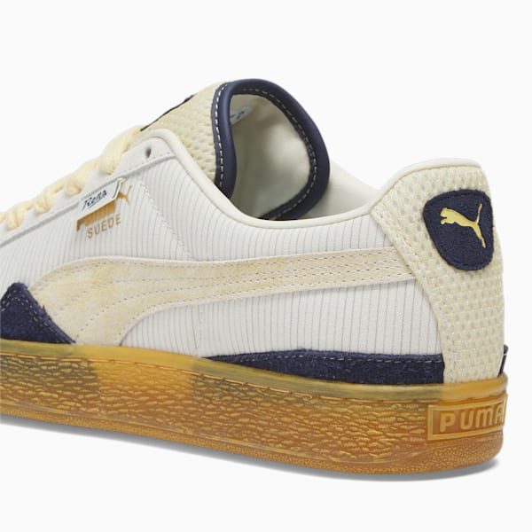 PUMA x BLACK FIVES Rens 100 Suede Sneakers, Ivory Glow-PUMA Navy, extralarge
