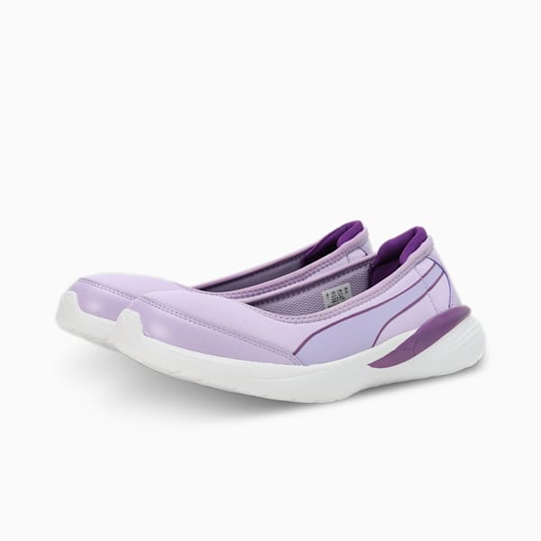 Flaira Softride Sporty Women's Slip-On Shoes, Vivid Violet-Purple Pop-PUMA White, extralarge-IND