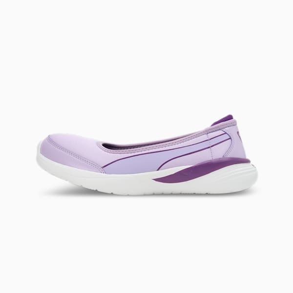 Flaira Softride Sporty Women's Slip-On Shoes, Vivid Violet-Purple Pop-PUMA White, extralarge-IND