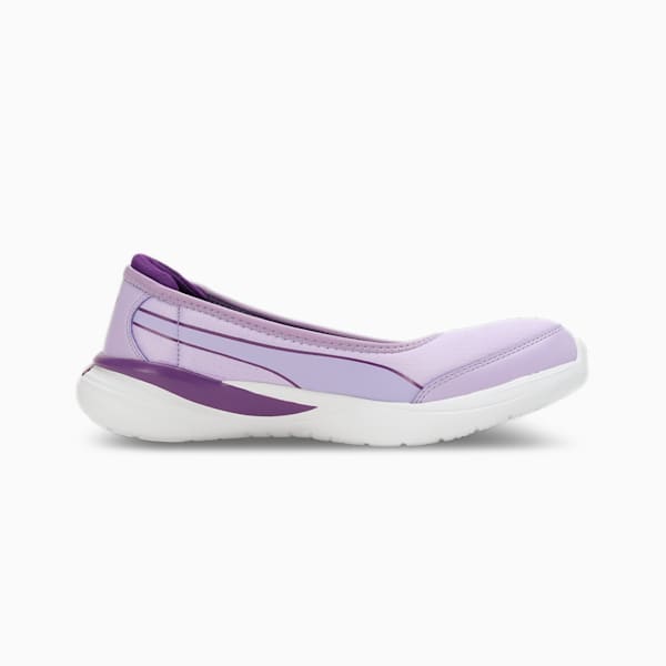 Flaira Softride Sporty Women's Slip-On Shoes, Vivid Violet-Purple Pop-PUMA White, extralarge-IND