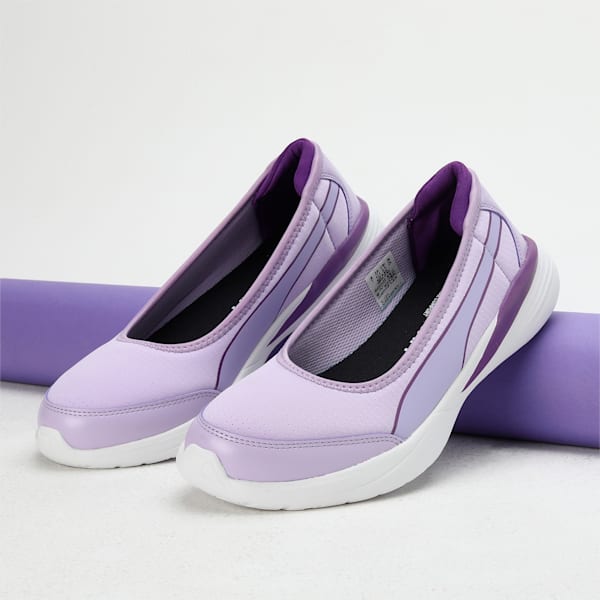 Flaira Softride Sporty Women's Slip-On Shoes, Vivid Violet-Purple Pop-PUMA White, extralarge-IND