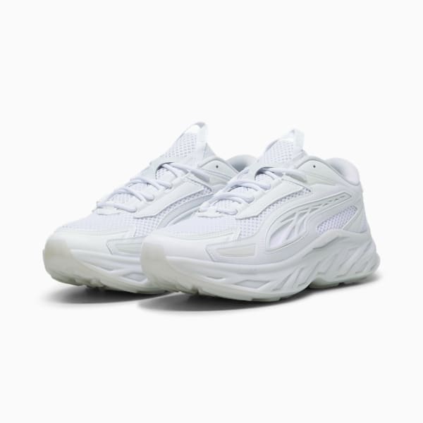 Tenis casuales Exotek NITRO Base para hombre, PUMA White-Silver Mist, extralarge