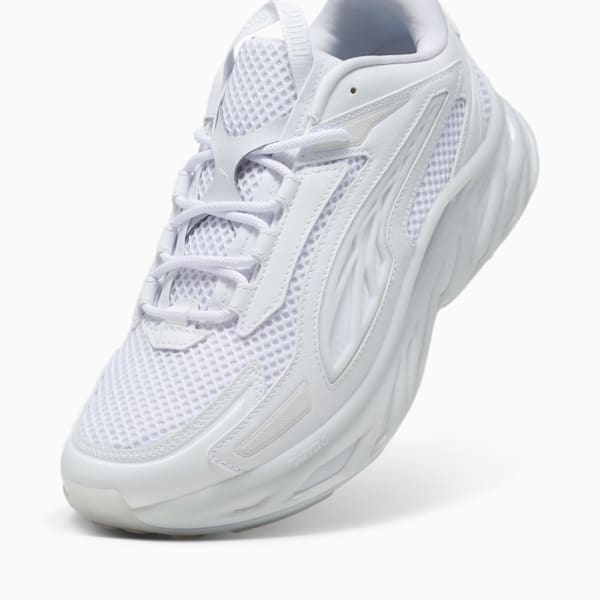 Tenis casuales Exotek NITRO Base para hombre, PUMA White-Silver Mist, extralarge
