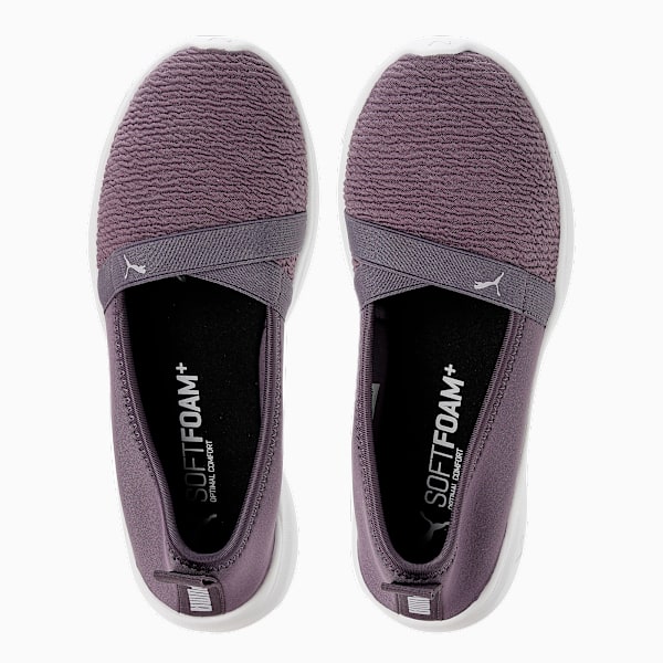 Adelina Women's Ballerina Shoes, Purple Charcoal-Spring Lavender-PUMA White, extralarge-IND