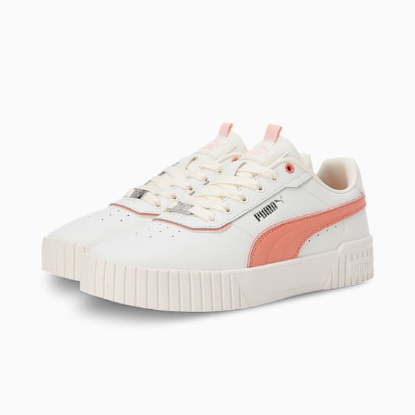 Carina 2.0 Lux Women's Sneakers, Warm White-Deeva Peach-PUMA Silver, extralarge-IND