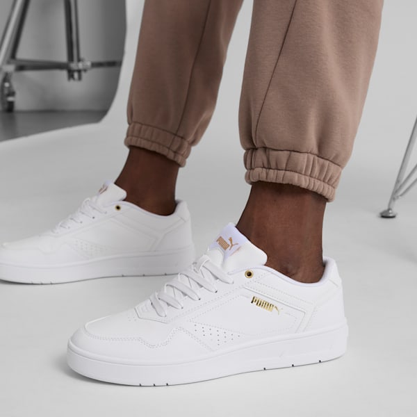 Court Classic Men's Sneakers, PUMA White-PUMA Gold, extralarge