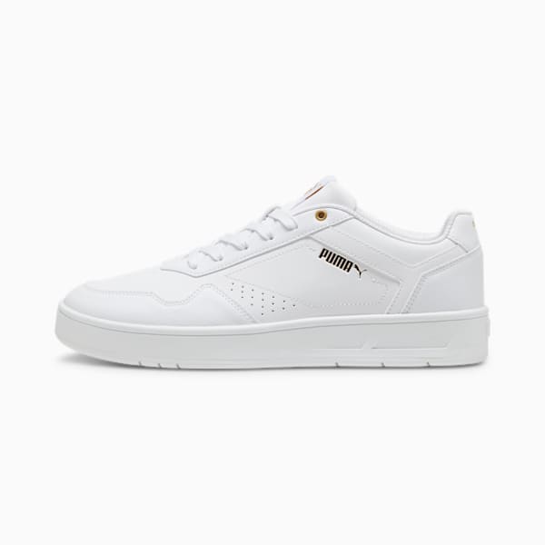 ユニセックス コート クラシック スニーカー, PUMA White-PUMA Gold, extralarge-JPN