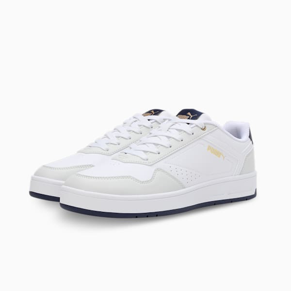 Court Classic Sneakers, PUMA White-Vapor Gray-PUMA Navy, extralarge-IND