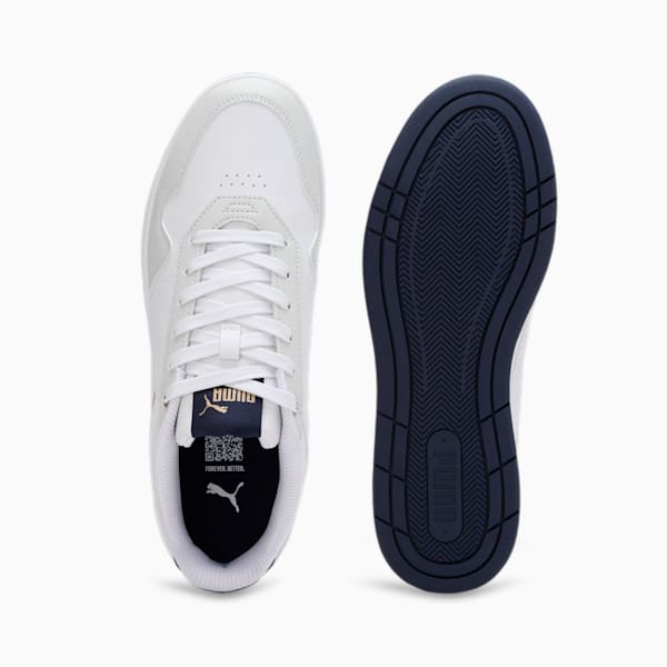 Court Classic Sneakers, PUMA White-Vapor Gray-PUMA Navy, extralarge-IND