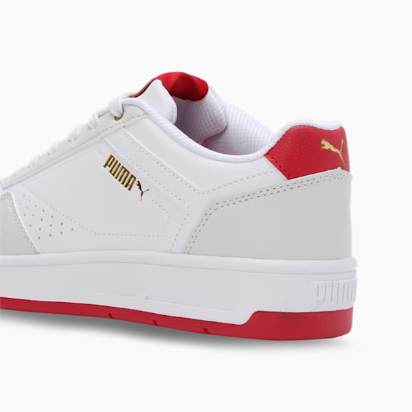 Court Classic Sneakers, PUMA White-Vapor Gray-Club Red, extralarge-IND