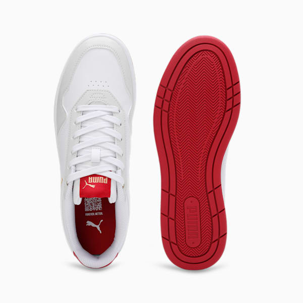 Court Classic Sneakers, PUMA White-Vapor Gray-Club Red, extralarge-IND