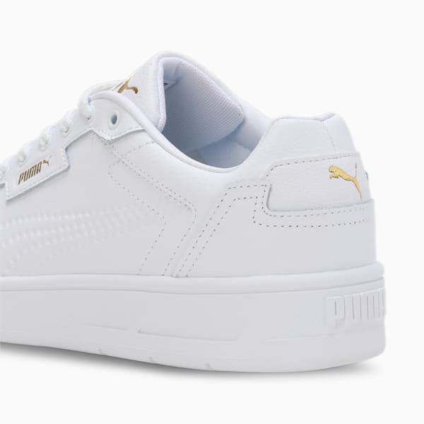 Court Classic Lux Unisex Sneakers, PUMA White-PUMA Gold, extralarge-IND