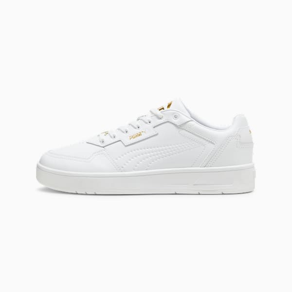 Court Classic Lux Unisex, PUMA White-PUMA Gold, extralarge