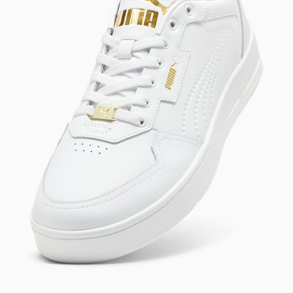 Court Classic Lux Unisex, PUMA White-PUMA Gold, extralarge