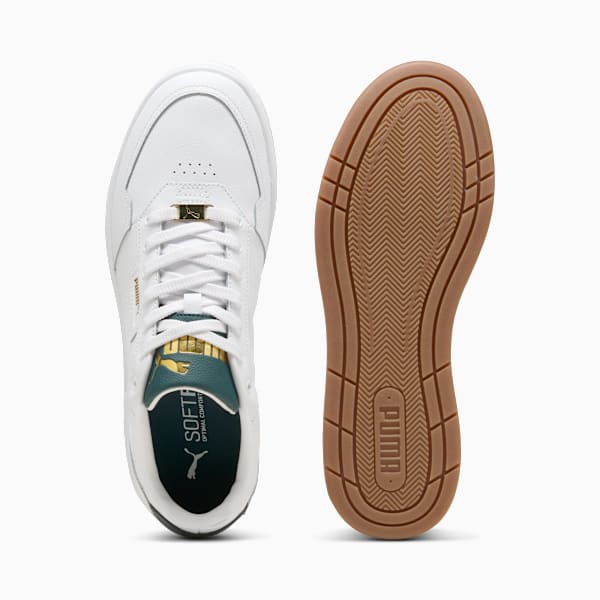 Court Classic Lux Unisex, PUMA White-Green Terrain-PUMA Gold, extralarge