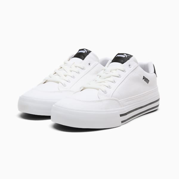 Tenis Court Classic Vulc, PUMA White-PUMA Black, extralarge