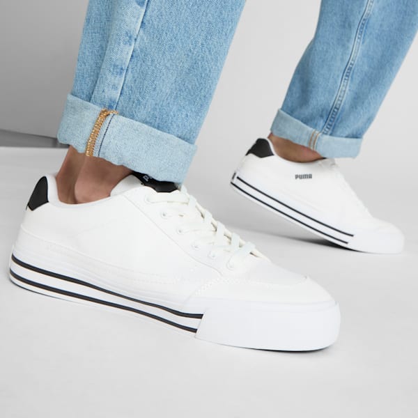 Court Classic Vulc Men's Sneakers, PUMA White-PUMA Black, extralarge